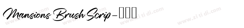 Mansions Brush Scrip字体转换